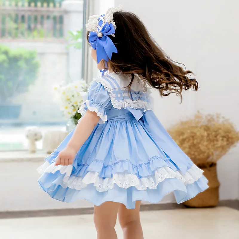 Baby Girls Spanish Clothes Children Lolita Princess Ball Gown For Girl Birthday Baptism Party Dresses Infant Vintage Vestidos