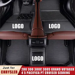 Custom Car Floor Mats for CHRYSLER 200 300 300C 300s grand voyager 4 5 Pacifica PT Cruiser Sebring Town and Country Trunk Mat