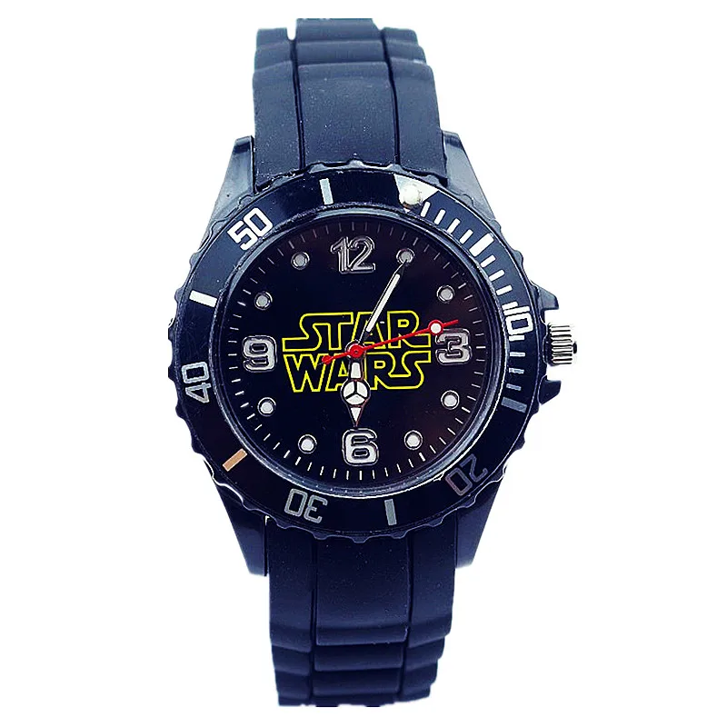 Disney Captain America Men Women Quartz Watch Star wars Deadpool Student Silicone Watch Toy Anime Figure Christmas Gift