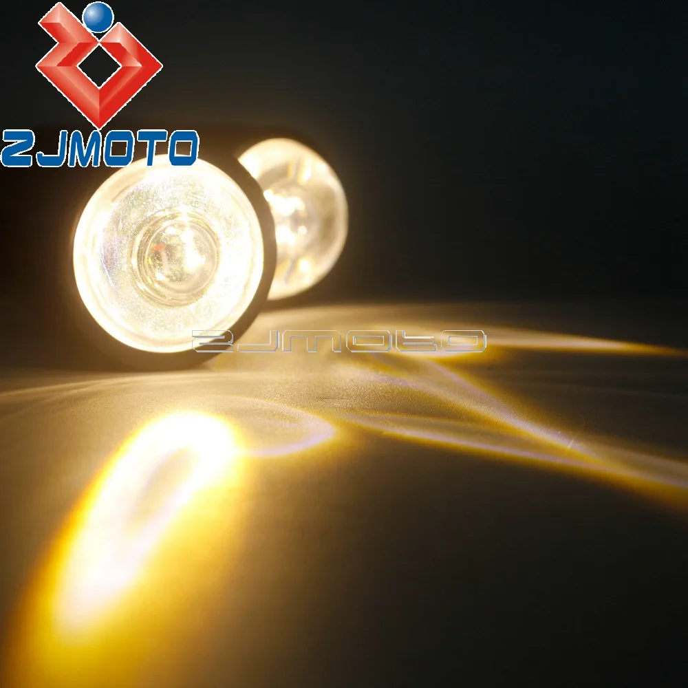 Clignotants LED personnalisés 2 en 1 pour motos, en aluminium, pour Harley, Honda, Yamaha, Suzuki, Chopper, Bobber