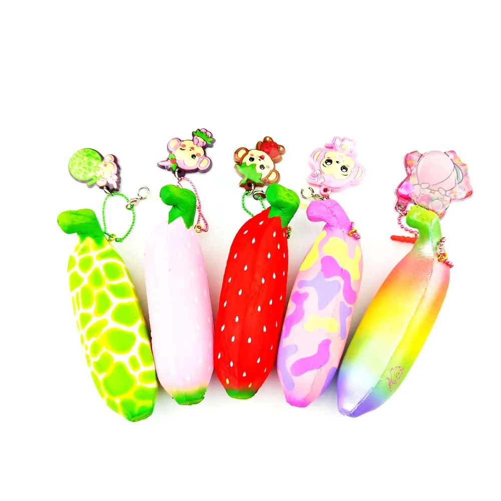 Squishy Mini Banana Simulation Fruit Squeeze Slowly Rebound Release Pressure Bread Antistress Funy Kids Gifts