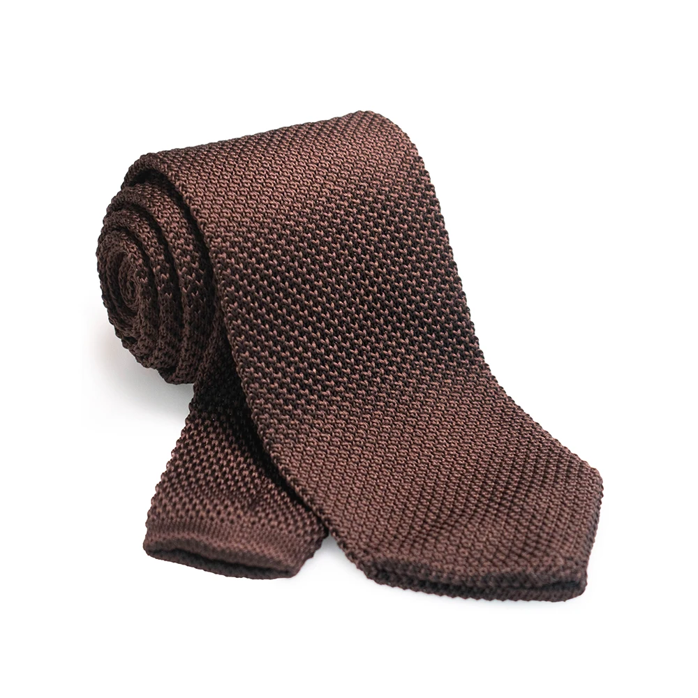 New Style Fashion Men\'s Solid color Tie 8cm Knitted Ties Cotton Neck Ties For Men Business Wedding Cravat Accessories gift