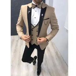 New Arrival Fashion 3 Pieces Groom Suits for Wedding  Slim Fit Custom Made Party Male Suit Wedding Suits for Men Groom Tuxedos