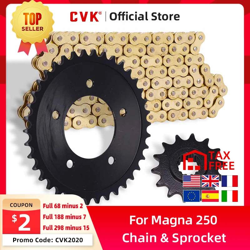 CVK A Set Front And Rear Chain Sprocket Gear Disc Wheel Kit For Honda Magna 250 Dragon Dog 250 Magna 250 Motorcycle Accessories