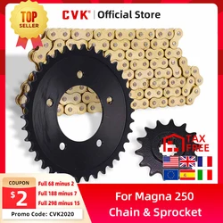 CVK A Set Front And Rear Chain Sprocket Gear Disc Wheel Kit For Honda Magna 250 Dragon Dog 250 Magna 250 Motorcycle Accessories