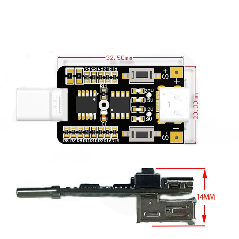 100W 5A typu C do USB PD Decoy tablica wyzwalacza dc 5V 9V 12V 15V 20V wyjście PD 2.0 3.0 wyzwalania kabel Adapter PD2.0 PD3.0 detektor