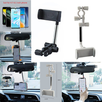 Universal 360 Degree Car Rearview Mirror Mount Stand Holder Cradle for Cell Phone GPS Car Rear View Mirror Adjustable Holder