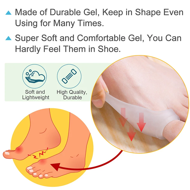 Separador de dedo grande macio, 6 peças = 3 pares, protetor de gel, almofada de joanete, protetor de dedo do pé confortável, tamanho único, cuidados de saúde d2859