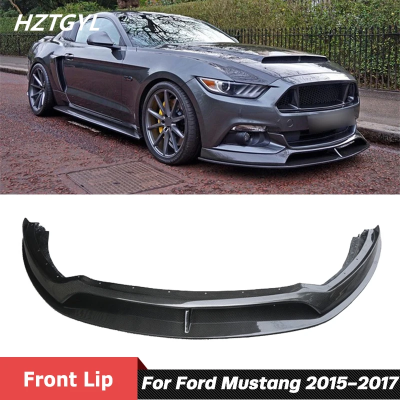 

AC Style Carbon Fiber Front Bumper Spoiler Lip For Ford Mustang 2015-2017