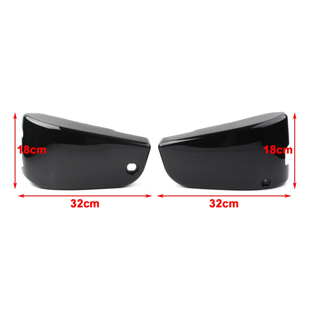 2Pcs Black Motorcycle Battery Cover Sides Fairing Cover ABS For Kawasaki Vulcan VN1500 Nomad VN 1500