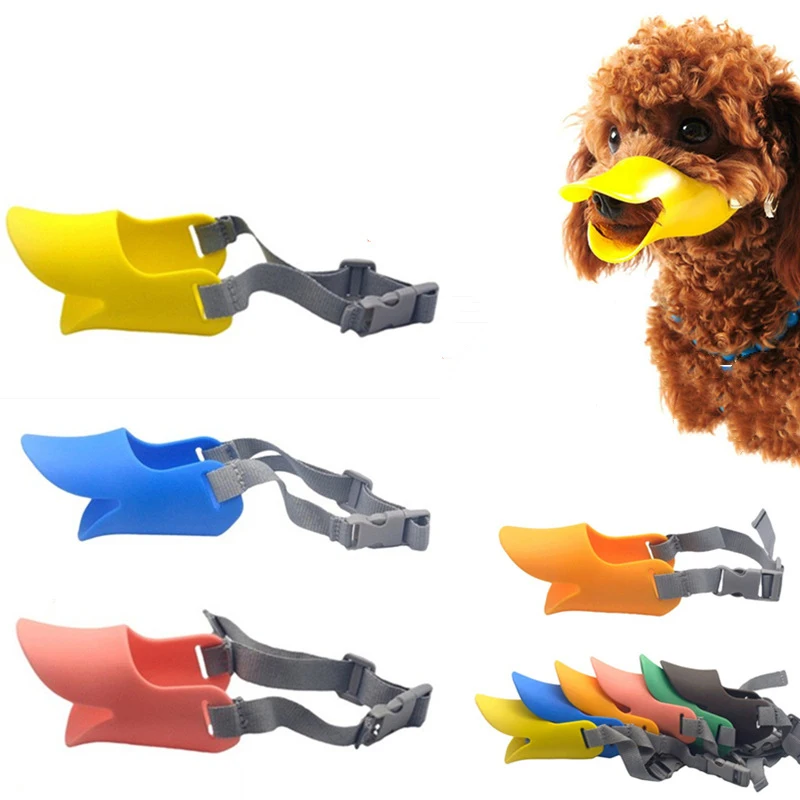 Anti-bite Masks Duck Mouth Mask Pets Accessories 1 Pc Dog Products Dog Muzzle Non-toxic Silicone Multifunction duck dog mask