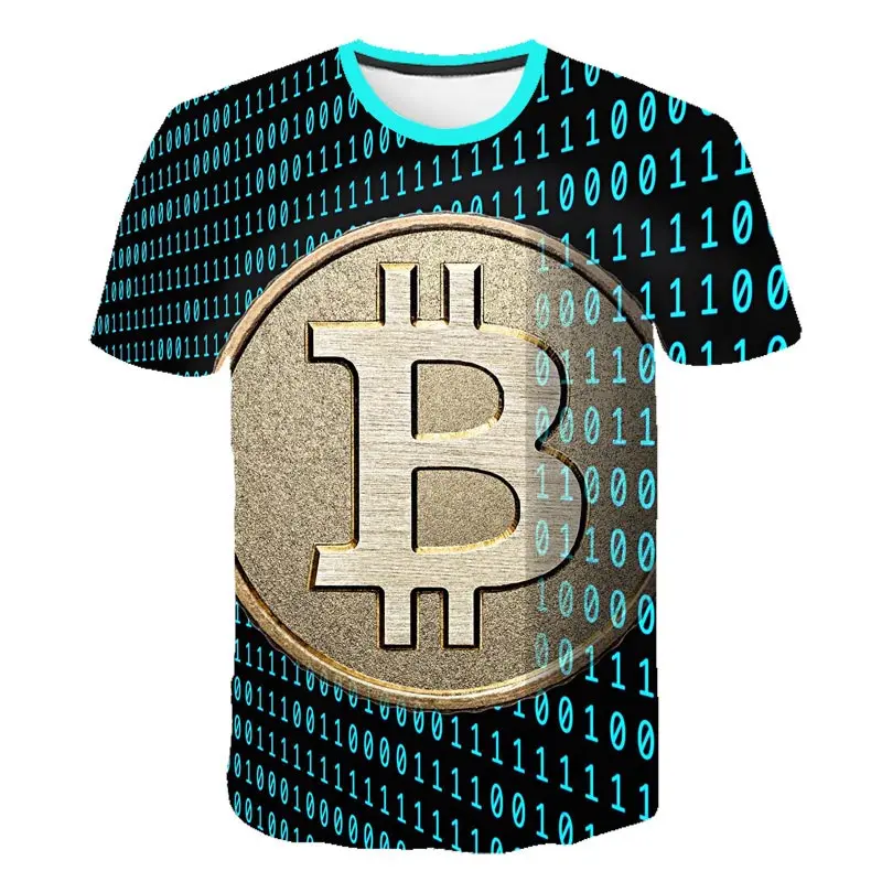 Summer Bitcoin Revolution Shirt Men's Women's Cryptocurrency Shirt Cryptocurrency Coin Cool Casual Pride 3D Fashion t shirt