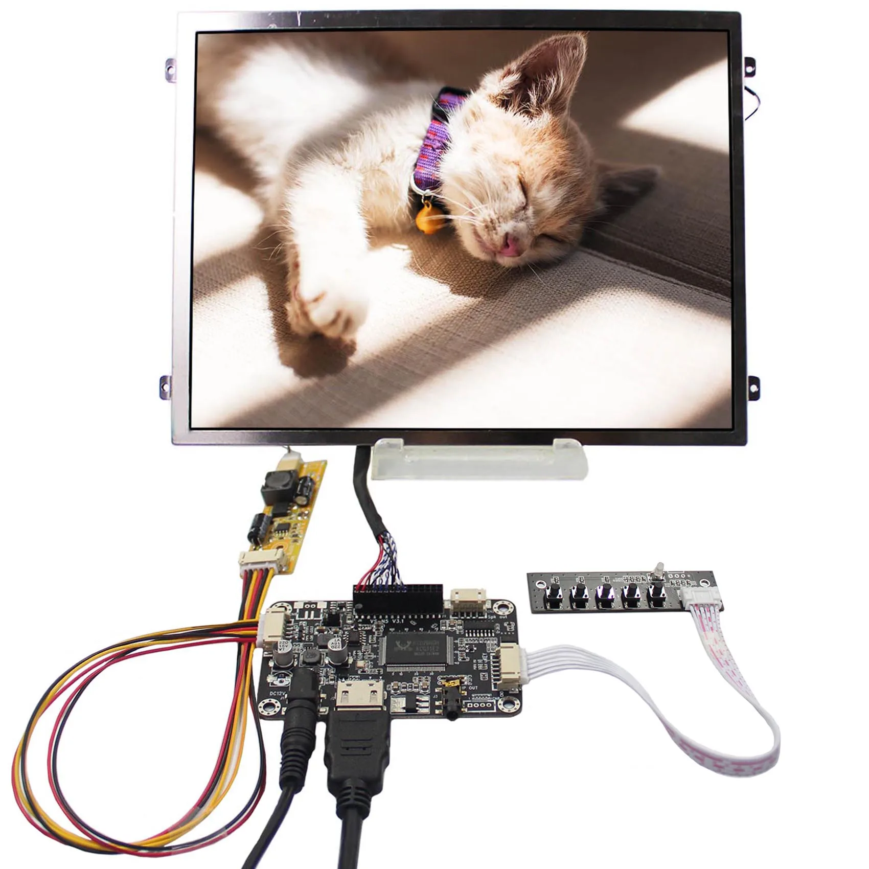 

VSDISPLAY 10.4inch 1024x768 IPS TFT-LCD Screen Brightness 500nit Display with HD-MI VGA LCD Controller Board