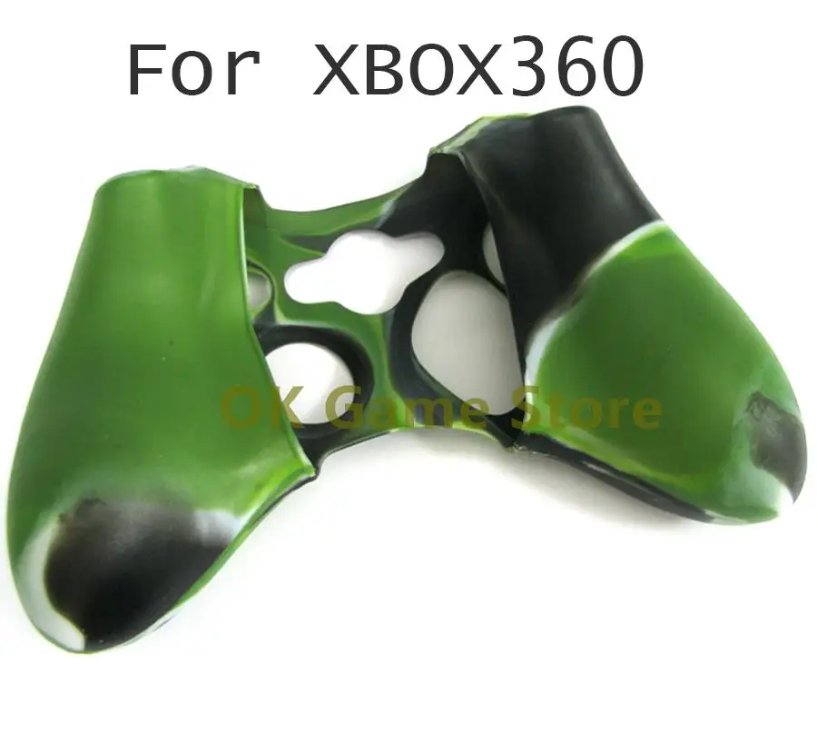 2pcs/lot For XBOX 360 Game Controllers Camouflage Silicone Rubber Protective Skin Shell Case Cover Wireless Controller