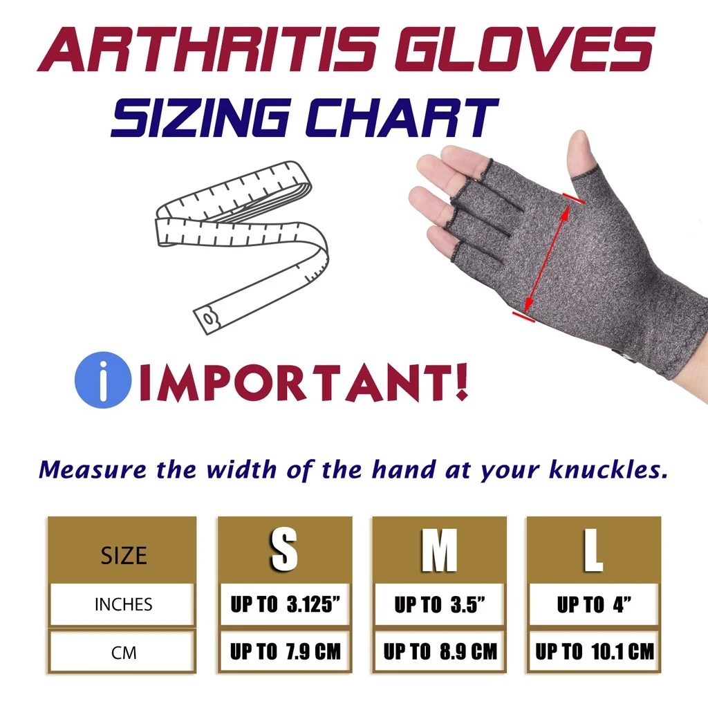 1 Pair Of Arthritis Gloves Touch Screen Gloves Anti-Arthritis Treatment Compression And Pain Relief Joint Pain Warm Winter