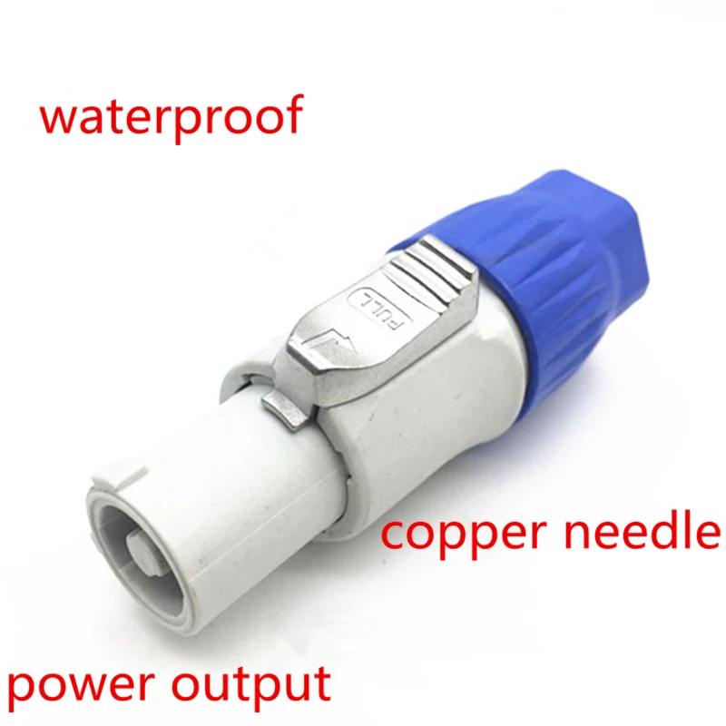 good quality waterproof copper needle 3Pin Male 3 Pole Plug Professional Speaker plug output audio power plug Speaker Connector