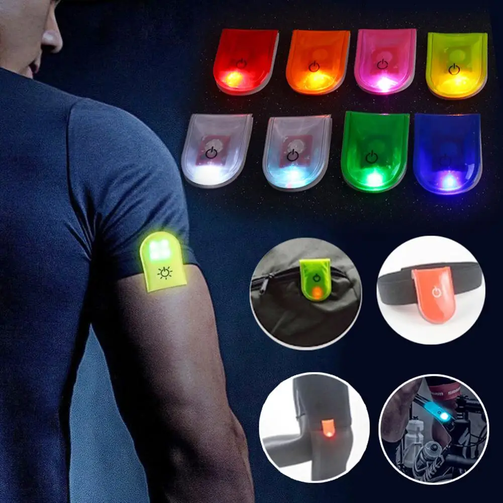 Flashing Night Running Light Jogging LED Safety Alarm Warning Clip Magnet Light Bicycle Lapel Lamp Bike Accessories велосипед