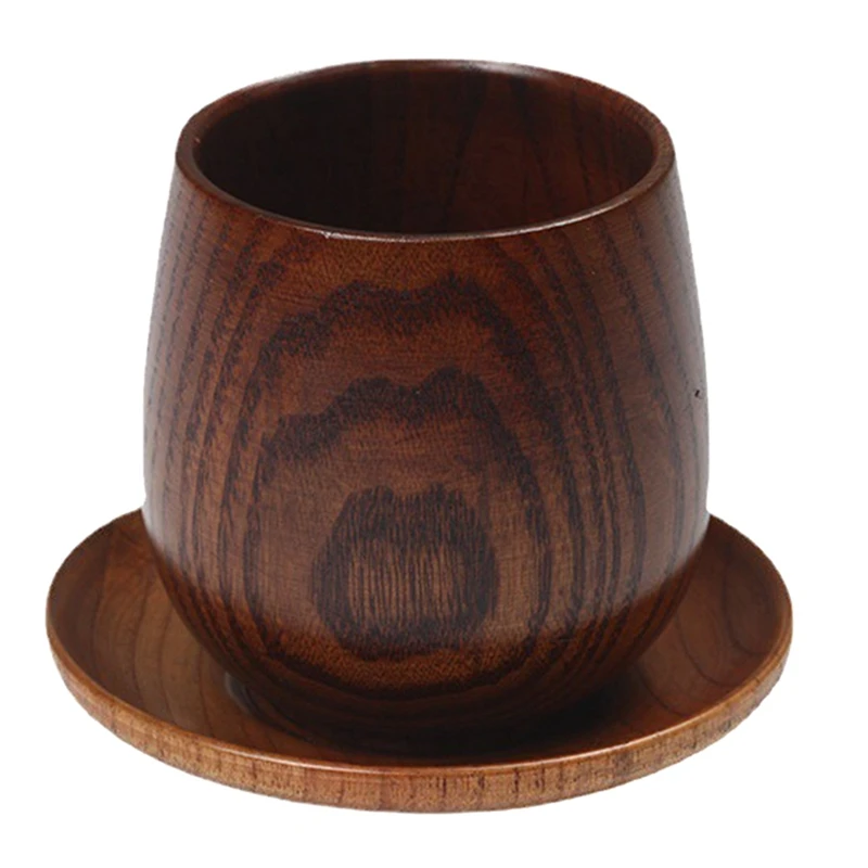 Japanese Style Log Cup Wooden Big Belly Cup Sake Solid Wood Retro Insulated Teacup Set Drinking Cup 150ML