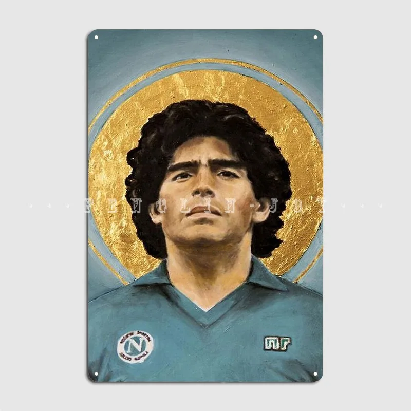 Maradona Metal Sign Club Cave Pub personalizza Wall Decor Tin Sign Poster