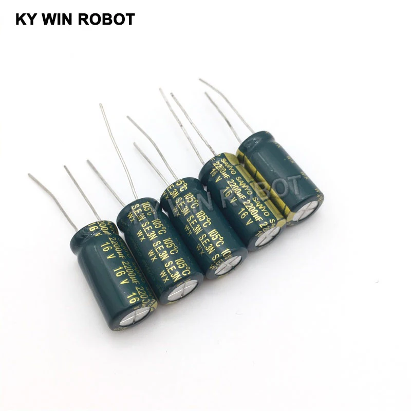 16V 2200UF 10*20 high frequency low impedance aluminum electrolytic capacitor 2200uf 16v