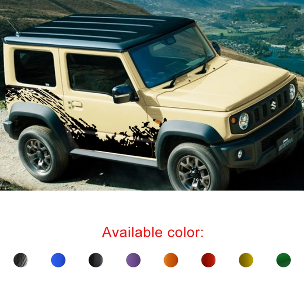 Car Stickers Mudslinger Car Both Side Body Graphic Vinyls Cool Car Accessories Decals Custom Fit For Suzuki Jimny 2019-1998