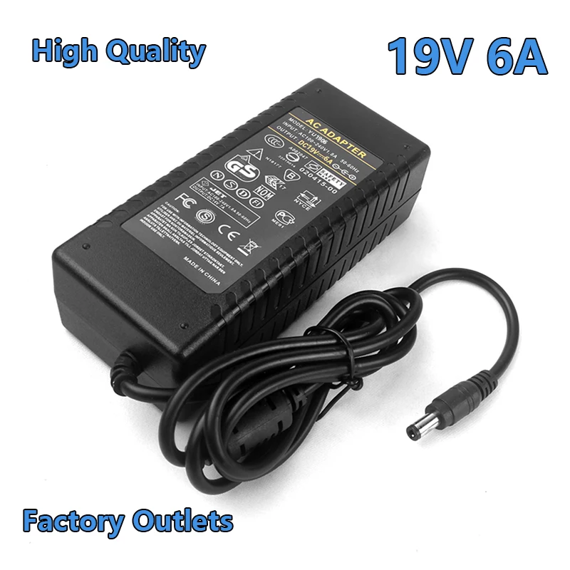 19V 6A 5.5*2.5mm Laptop  Power Adapter  For notebook power supply DC 19V 6A