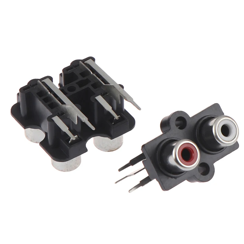 5Pcs 2/4 hole RCA Female Stereo audio Jack AV Audio input socket Connector