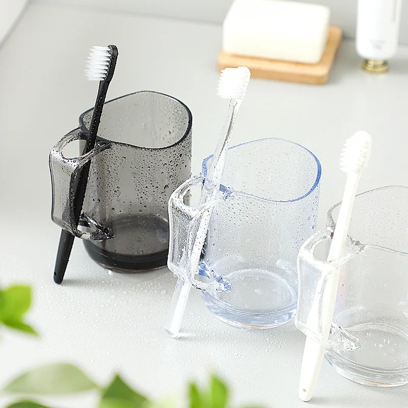 

Household Simple Brushing Cup Bathroom Accessories Creative Plastic Toothbrush Cup Holder for Brushes Cups Products Merchandises