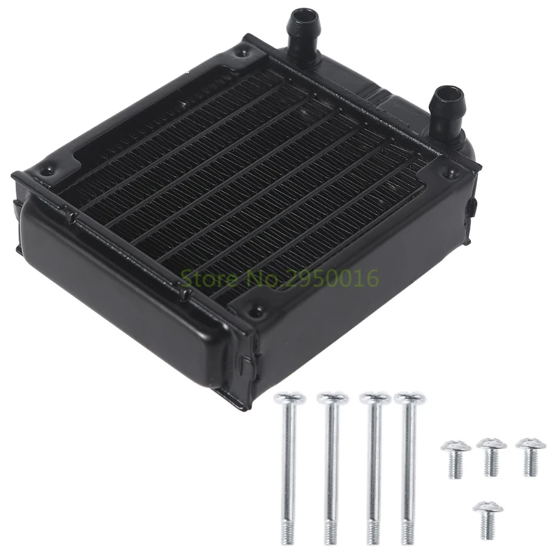 G1/4 Thread 60mm/80mm PC Water Heat Exchanger Computer Aluminum Heat Radiator Heat Sink for Computer Water Cooling System