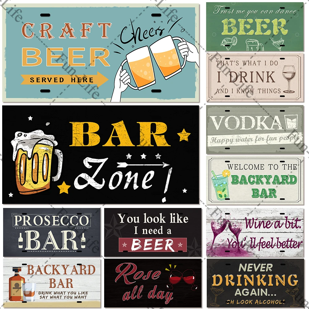 

Beer Metal Tin Signs, Plaque Plates, Vintage Wine Poster, Bar, Pub Party, Man Cave, Pub, Kitchen, Home Wall Decor