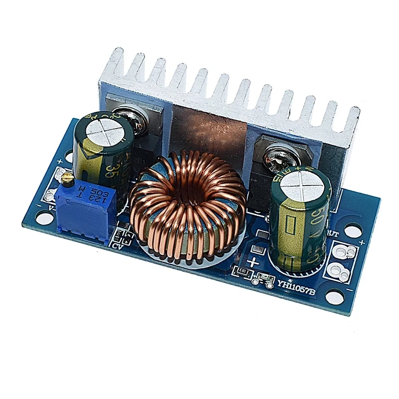 1Pcs DC-DC Boost Converter Non-isolated Step-Up Power Supply Module With Heat Sink Adjustable 4.5V-32V to 5-42V 6A