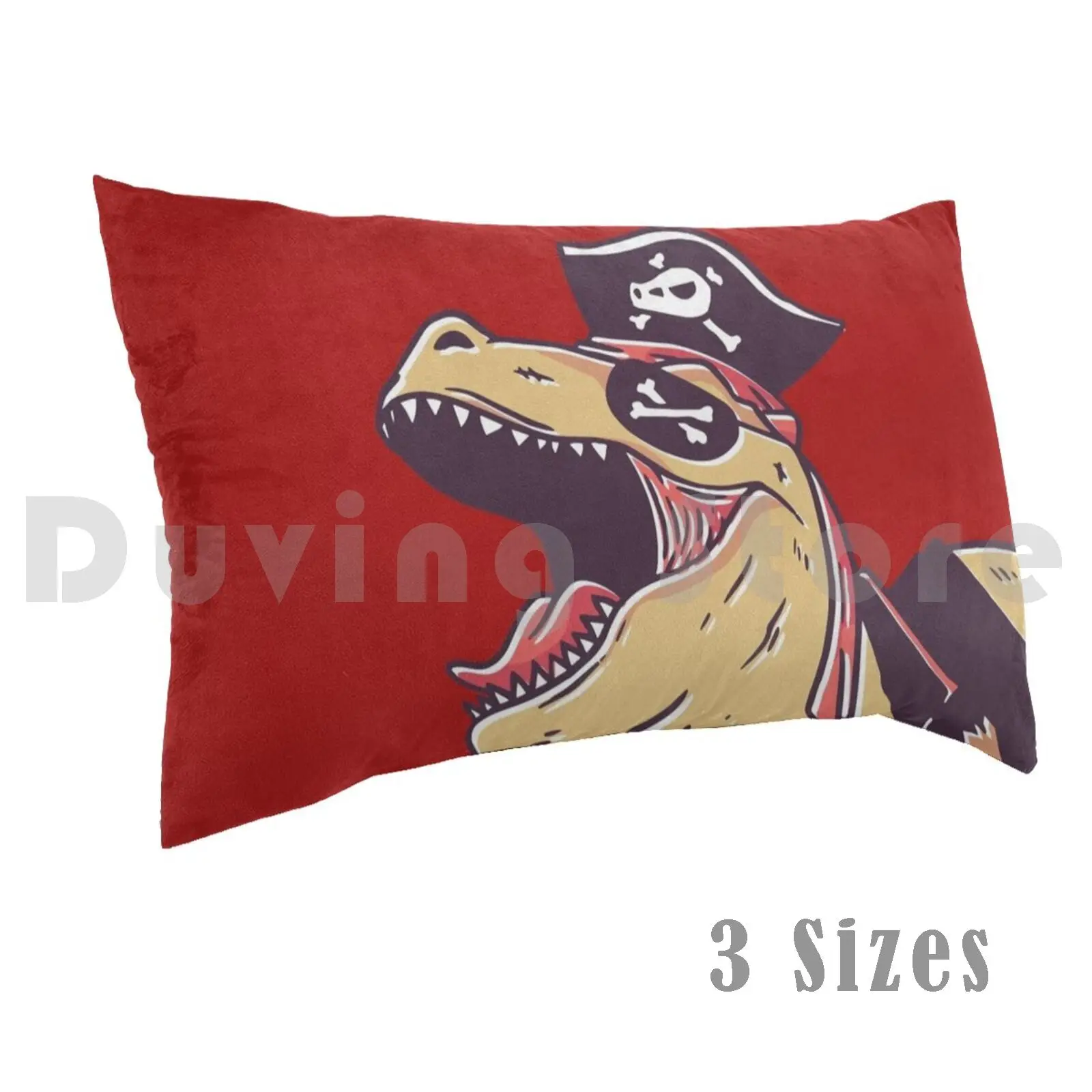 Pirate Dinosaur Pillow Case DIY 50*70 Pirate Dinosaur Pterodactyl Trex T Rex Funny Cute Silly Rawr Aarr