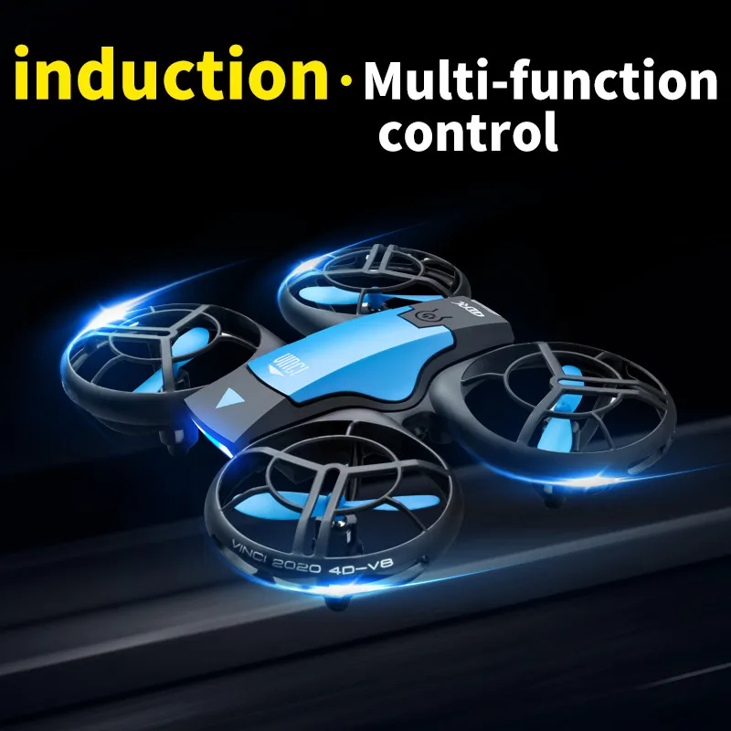 2021 NEW V8 Mini Drone 4K 1080P HD Camera WiFi Fpv Air Pressure Altitude Hold Black Quadcopter RC Drone Toy