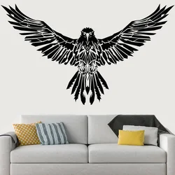 Black Raven Wall Sticker Eagle Wings Vinyl Decals Cool Gothick Living Room Decoration Bedroom Mural Home Decor Animal Paw O198