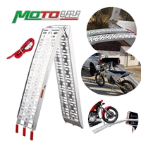 1PC ATV Loading Ramps, gardhom 750 lbs Pickup Trucks Folding Ramps For Lawn Mower Trailer Motorcycle Aluminium Ramp Tie Down