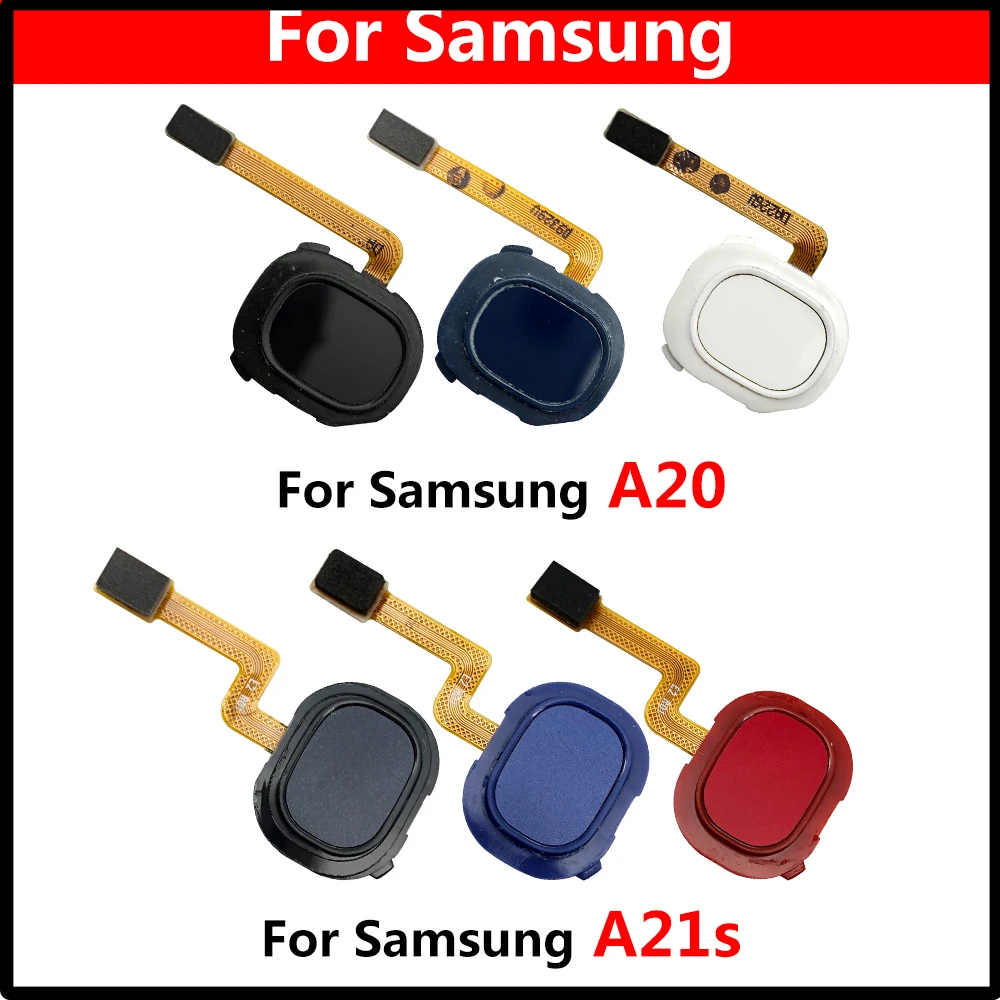 New Home Button FingerPrint Touch ID Sensor Flex CableFor Samsung A10S A107 A107F A20S A207 A207F A11 A20 A21s Replacement Parts