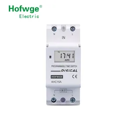 New type Din Rail 2 wire Weekly 7 Days Programmable Digital TIME SWITCH Relay Timer Control AC 220V 230V 12V 24V 48V 16A