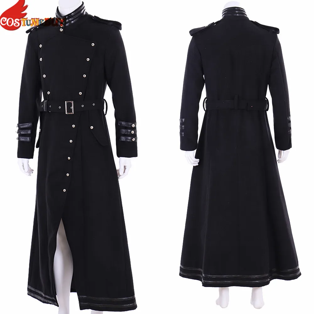 Costumebuy Plague Doctor Cosplay medievale Steampunk Punk Gothic Mens Jacket Trench Coat Unifrom Costume Custom made