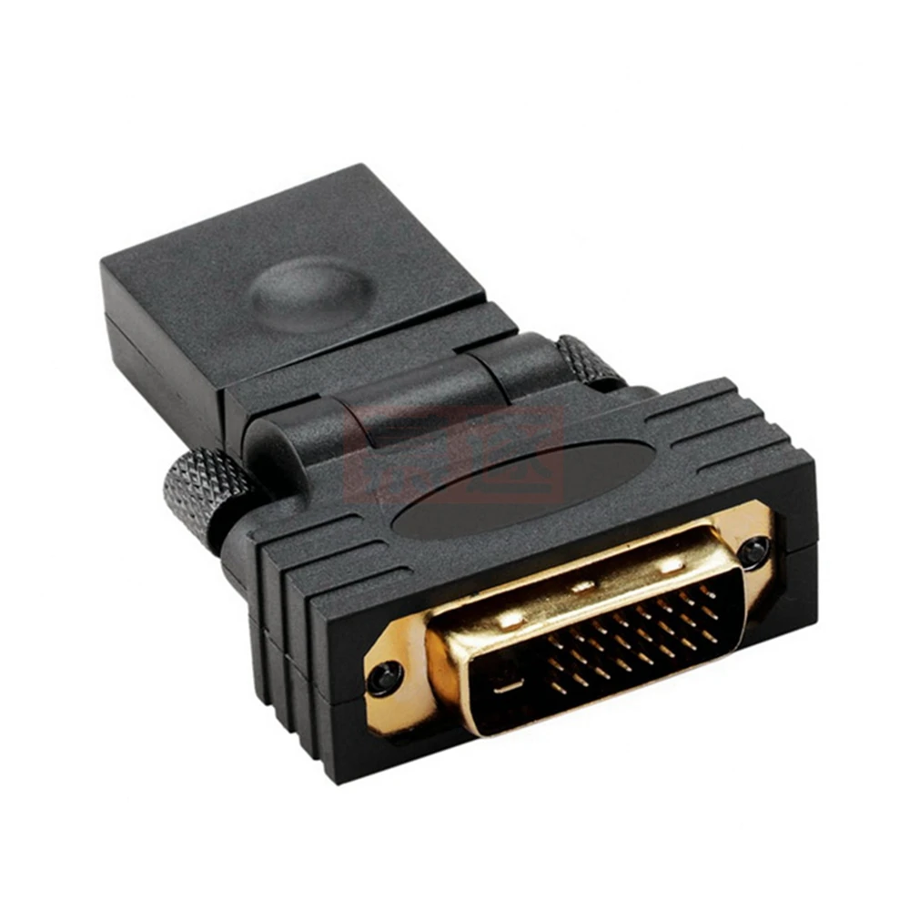 High Quality DVI To HDTV-compatible Male To Female Converter New24+1 Female Adapter DVI To HD 90 Degree Rotation Adapter HD TV