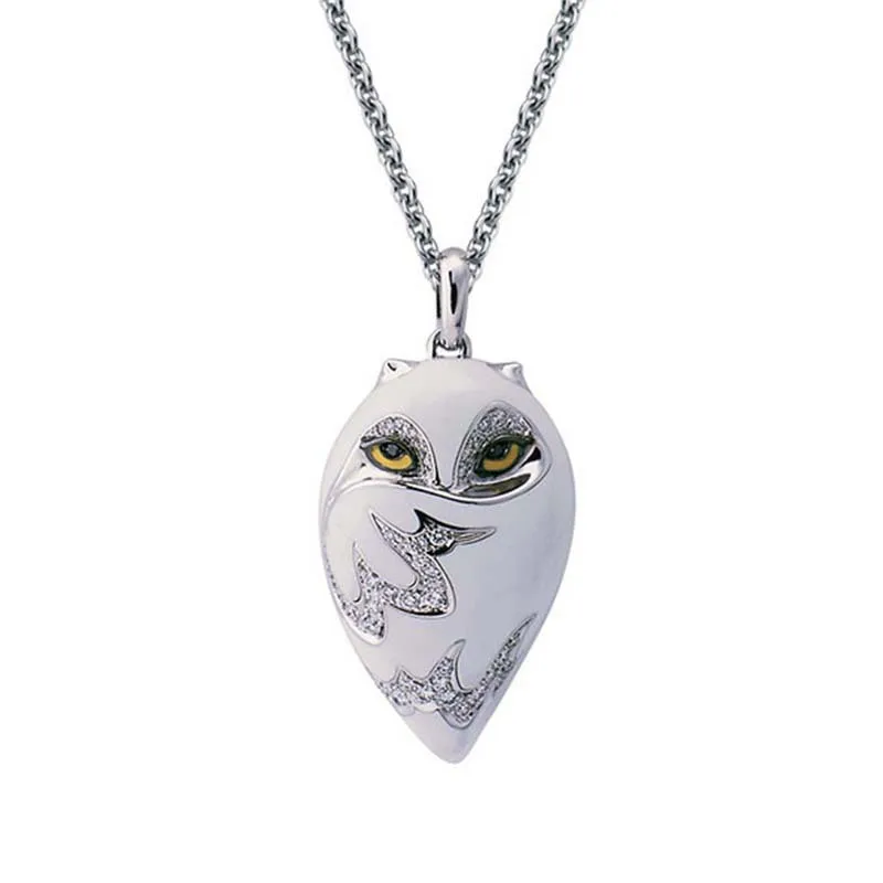 Devil Pendant Necklace Rhinestone Owl Animal Pendant Link Chain Choker Fashion Trend Party Jewelry Holiday Gift For Women Gift