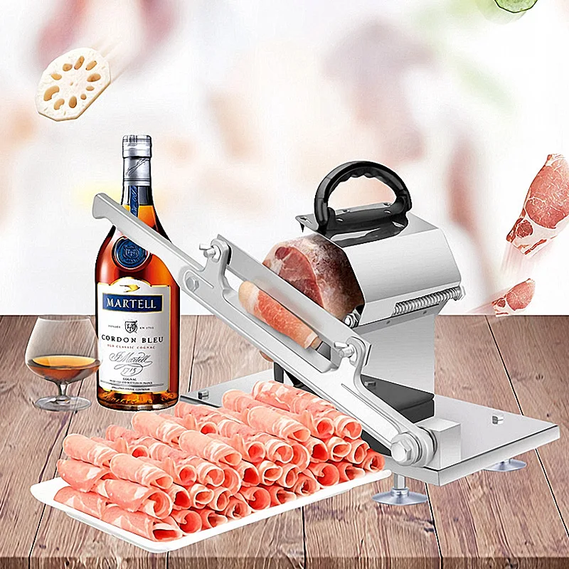 Meat Slicer Sliced Meat Cutting Machine Manual Slicer Automatic Meat Delivery Desktop Easy-cut Frozen Beef and Mutton