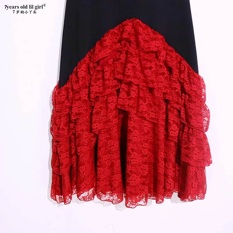 Spanish Dance Flamenco Skirt Ballroom Art Style Dress Gypsy Stage Wear Performance Costume ENN51