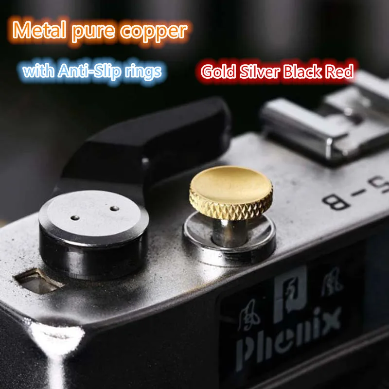 Metal Camera Shutter Release Button Gold Silver Black Red pure copper for Fujifilm XT3 XT30 XT20 Leica M series micro SLR camera