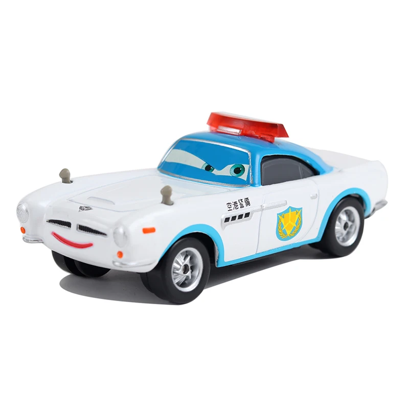 Disney Pixar Racing 3 Lightning McQueen Jackson Storm Saligidor White Police Die-cast Metal 1:55 Alloy Model Toy Car Gift