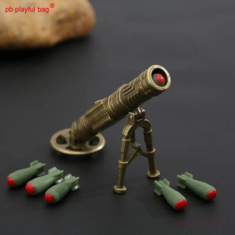 PB Playful Bag Outdoor sports Mini Jedi alloy mortars Children's toy gift rocket launch Sand table model Antique cannon ZG21