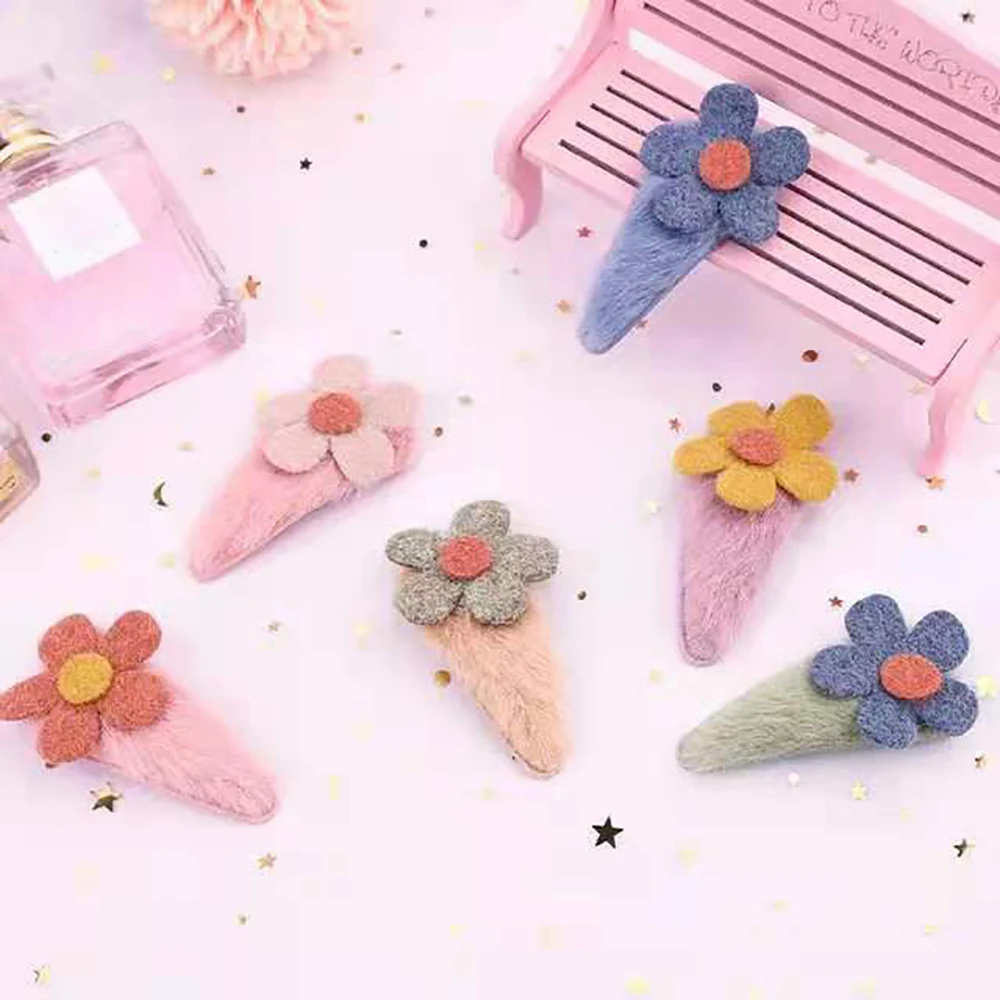 10Pcs Woolen Petals For Clothing Sewing Supplies DIY Children Hair Clip Accessories Home Decor Wedding Patches Handmade Crafts