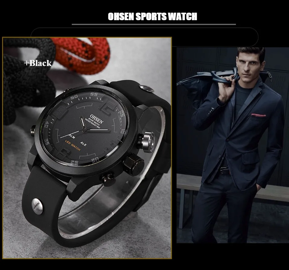 Orologio TONSHEN Uomo Acciaio E Pelle: Cronografo LED E Doppio Tempo, Sportivo Ed Elegante
