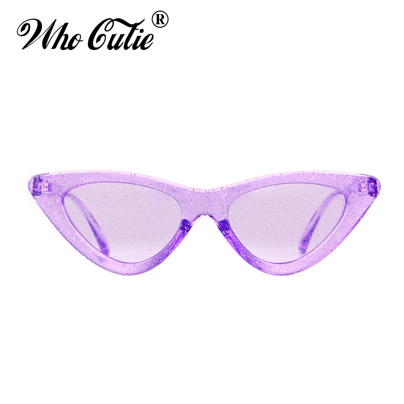 

Trendy Glitter Cat Eye Sunglasses Women Brand Design Retro Clear Bling Crystal Red Green Lens Cool Cateye Saiki K Sun Glasses UV