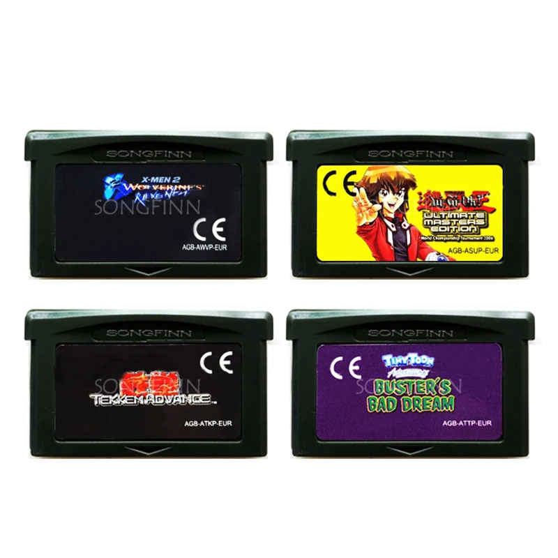 Yu Gi Oh! World Champ 2006 X-Men 2 Tekken Advance Tiny Toons Adventures Memory Cartridge Card for 32 Bit Video Game Console