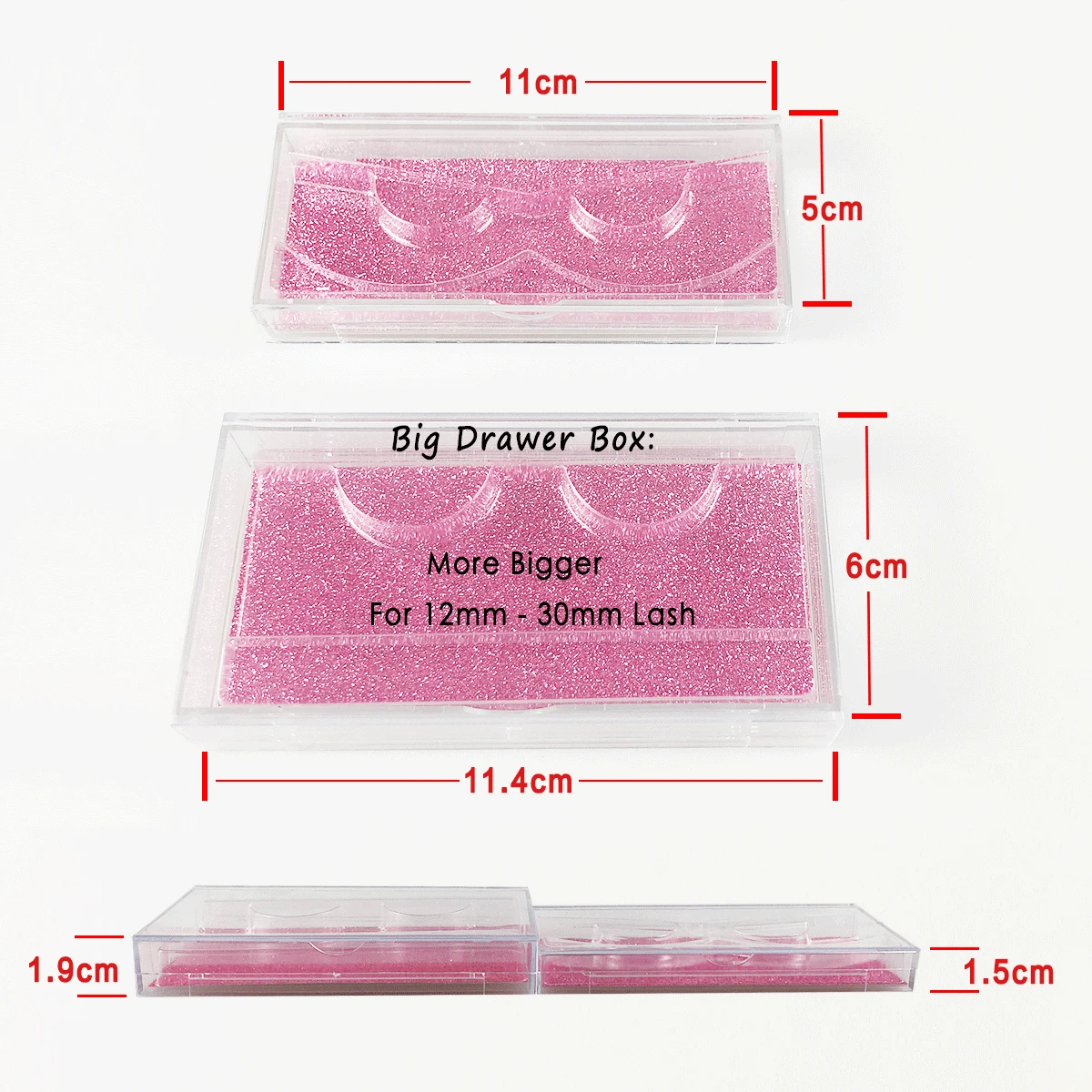 Wholesale Eyelash Plastic Boxes Package Custom 25mm Lashes Box Packaging Brand Logo With Brush For Gift Salon Eye-lash Cases